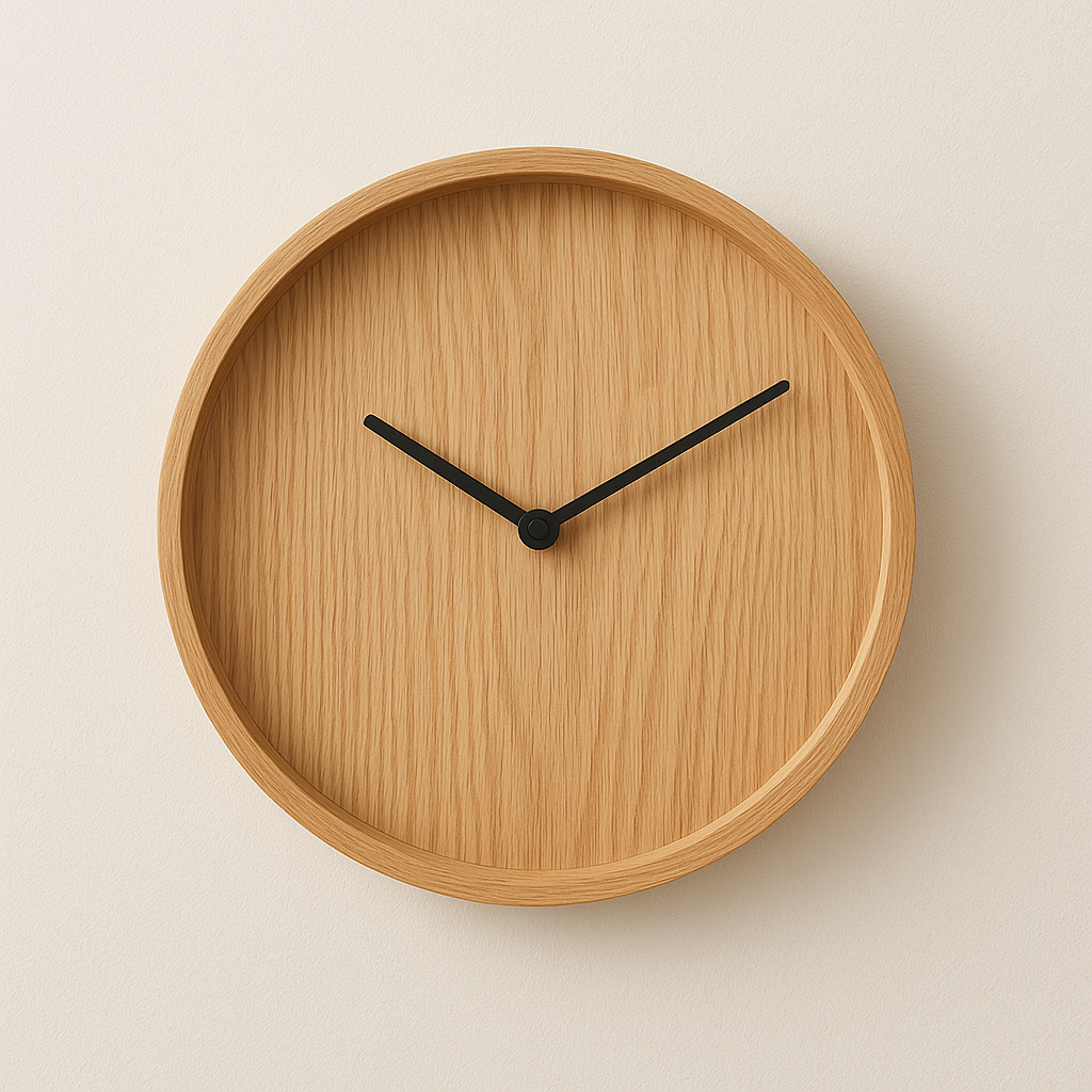 Minimalist Wooden Wall Clock