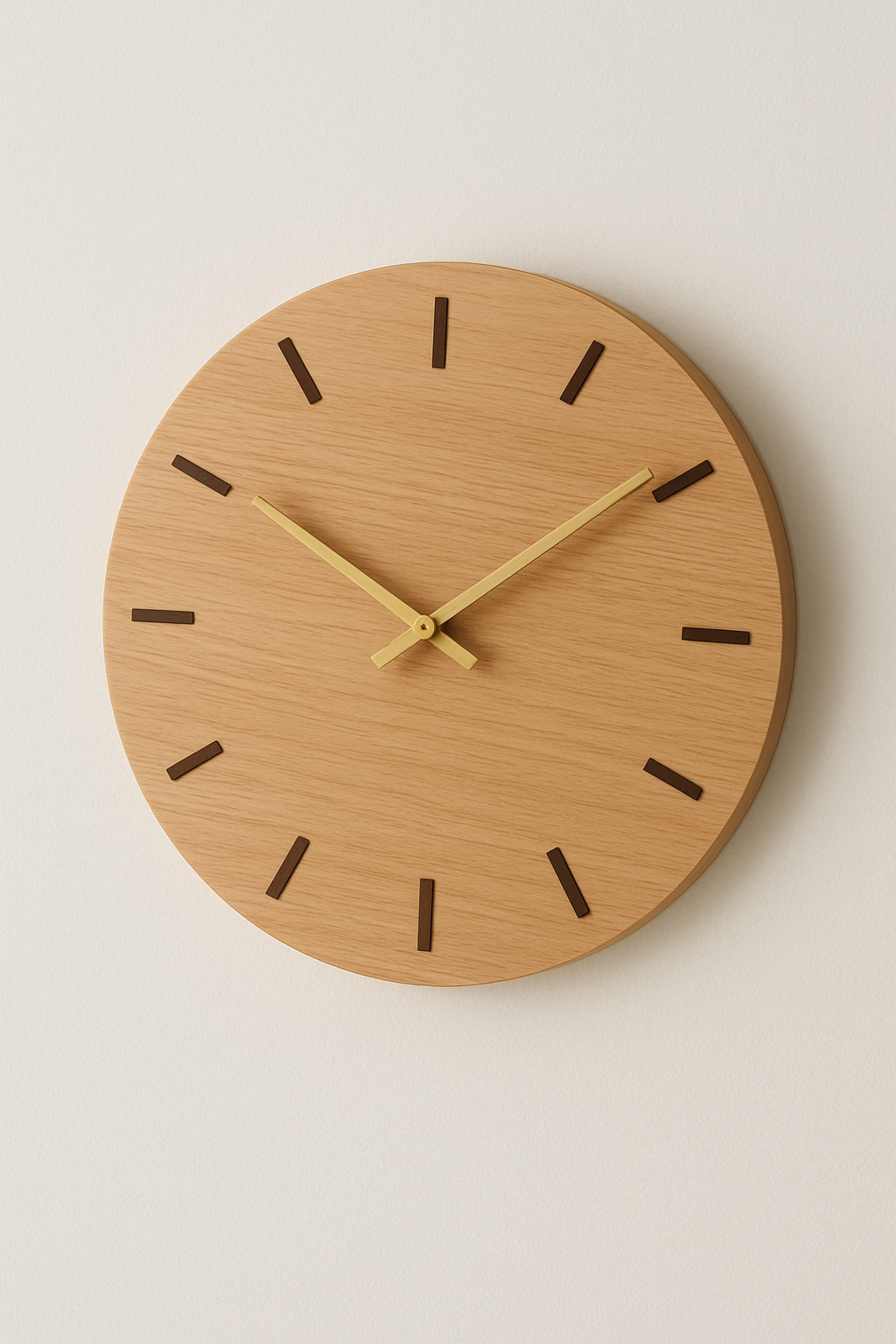 Minimalist Wooden Wall Clock